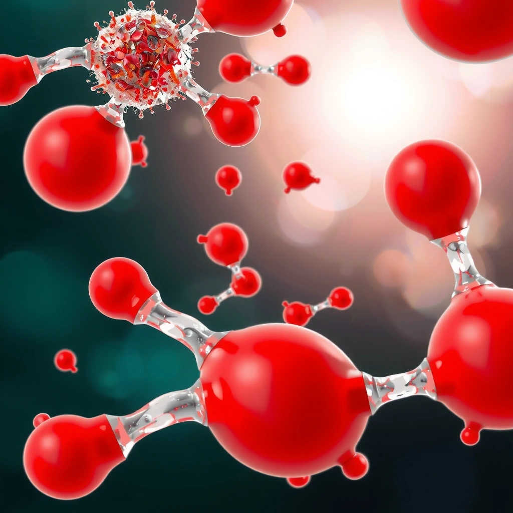 Ilustración de enzimas digestivas descomponiendo alimentos